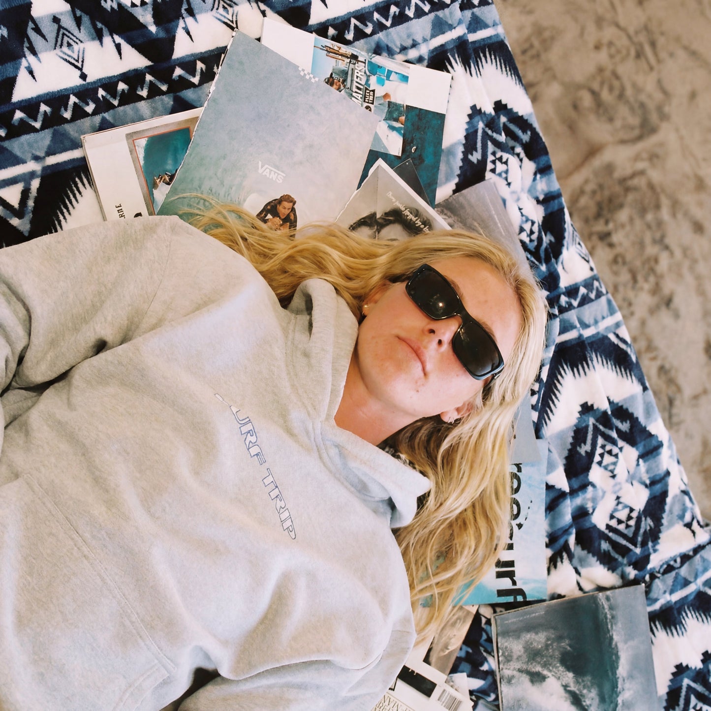 Exclusive Surf Trip Vintage Plaid Hoodie