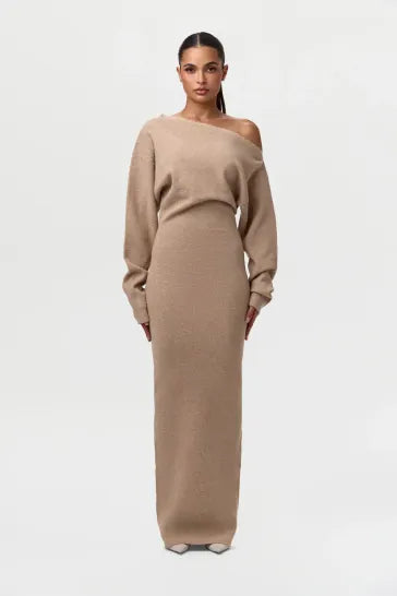 Elegant Knit Maxi Dress