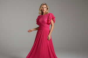 Women's Minimalist Linen-Blend Collared Single-Breasted Sleeveless Maxi Shirt Dress
