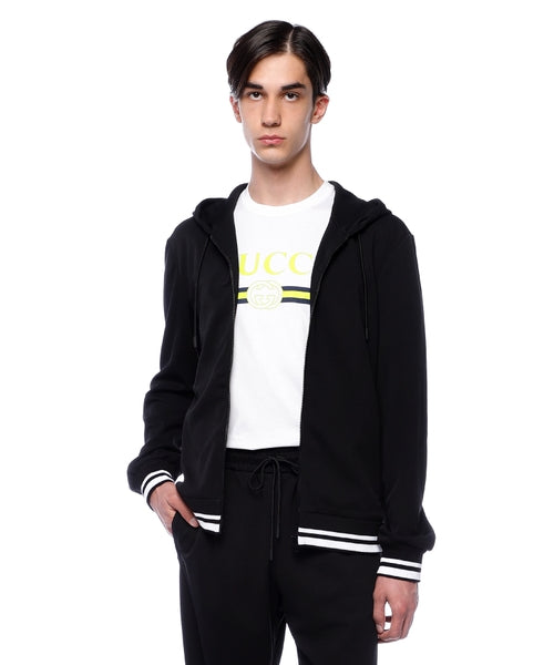 Gucci Technical Jersey Zip Hoodie - Grey