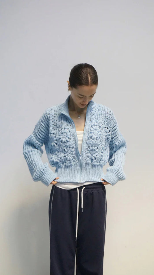 crotch zip up sweater