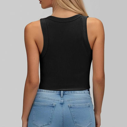 FAYVIOR Round Neck Built-in Bra Tank Top