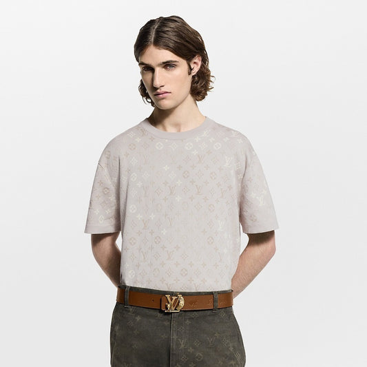 Full Jacquard Knit Short Sleeve
