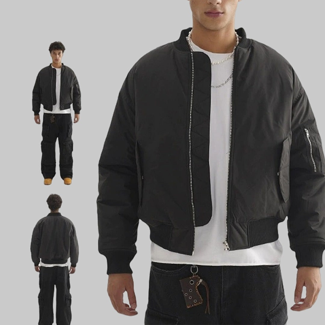 Cropped Bomber Jacket