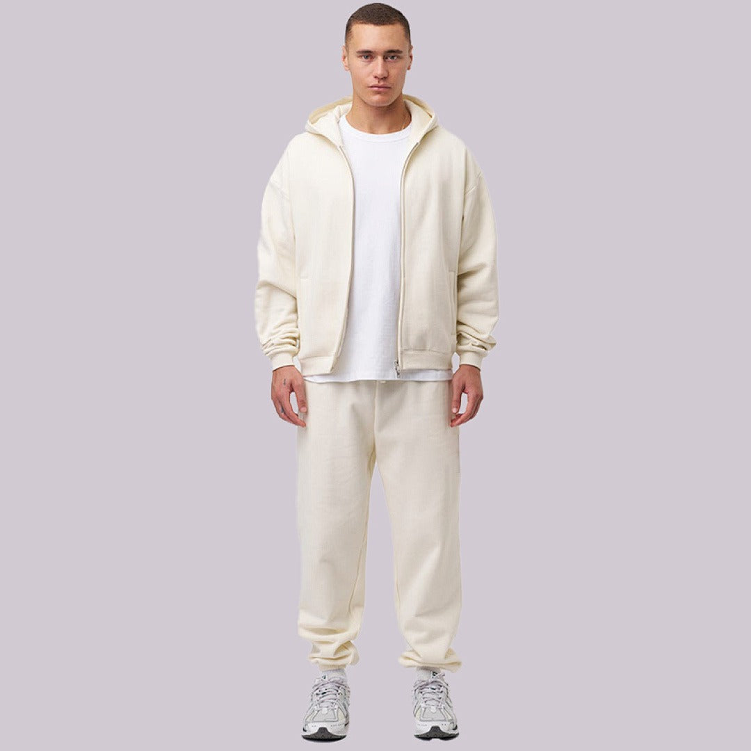Zipper hooded sweatshirt