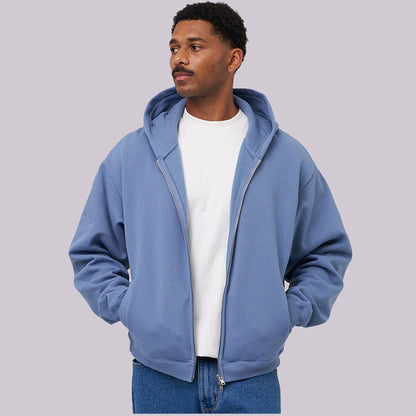 Zipper hooded sweatshirt