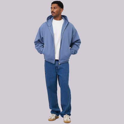 Zipper hooded sweatshirt