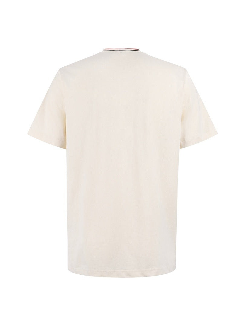 Embroidered Cotton T-Shirt with Logo Patch
