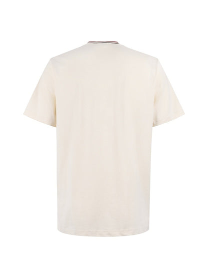 Embroidered Cotton T-Shirt with Logo Patch