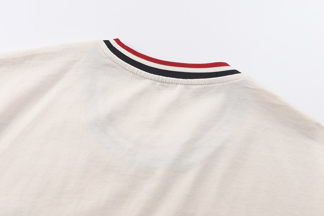 Embroidered Cotton T-Shirt with Logo Patch
