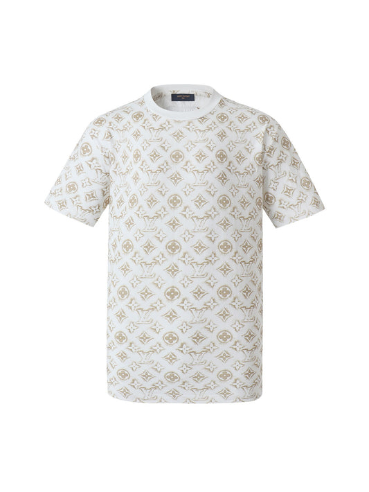Louis Vuitton Full Print Round Neck Short Sleeves