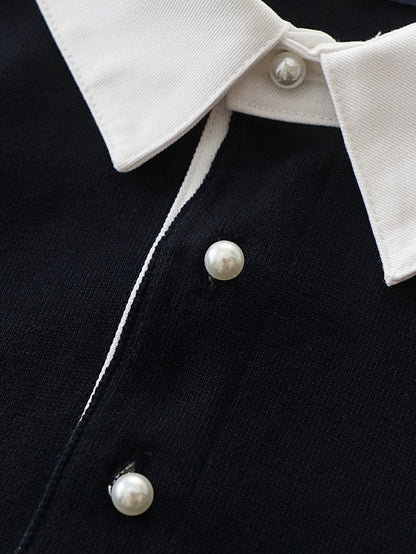 Button-Down Pullover Short-Sleeved Polo Shirt