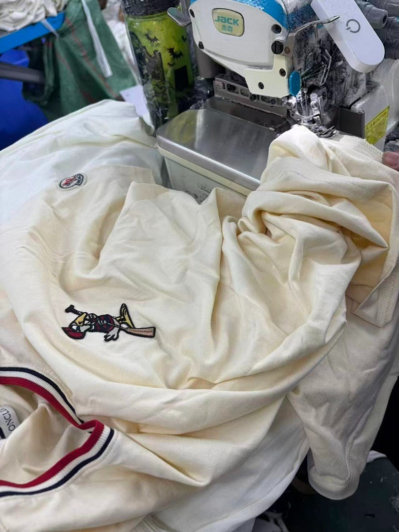 Embroidered Cotton T-Shirt with Logo Patch