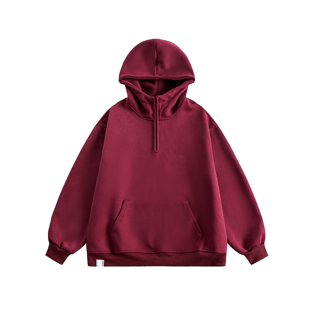 Unisex Stand-up collar hoodie