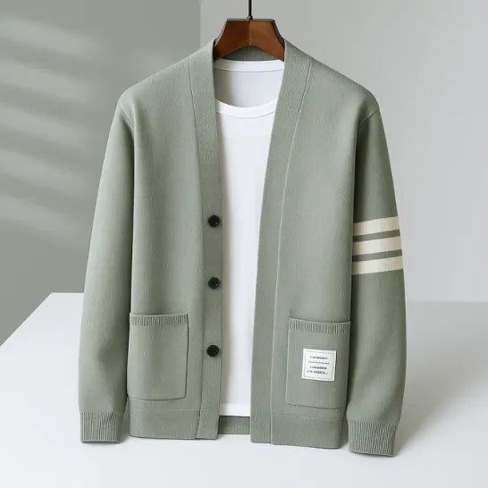 Olive Knit Cardigan Jacket