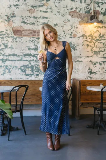 Elegant Denim Maxi Dress