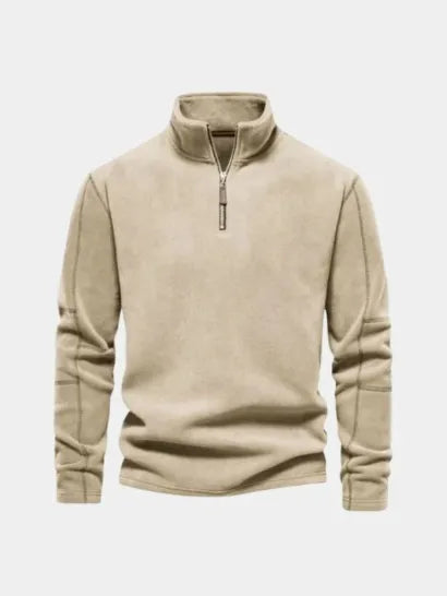 Beige Crewneck Knit Sweater